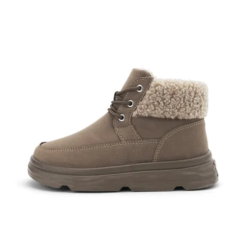 Warrior Insulated Shoe Warm Height Increasing Wear-Resistant Crew Snow Boots Women's Camel