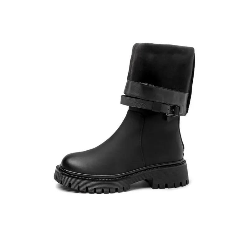 Spider King Knee high Boots 4.5cm Women's Black-1
