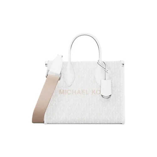 MICHAEL KORS Coated Canvas Crossbody Handbags Small Size Women's Glossy White