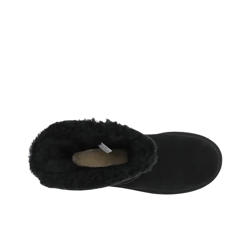 UGG Mini Bailey Bow Velvet Ribbon 2.0 Fleece Lined Black Women's-4