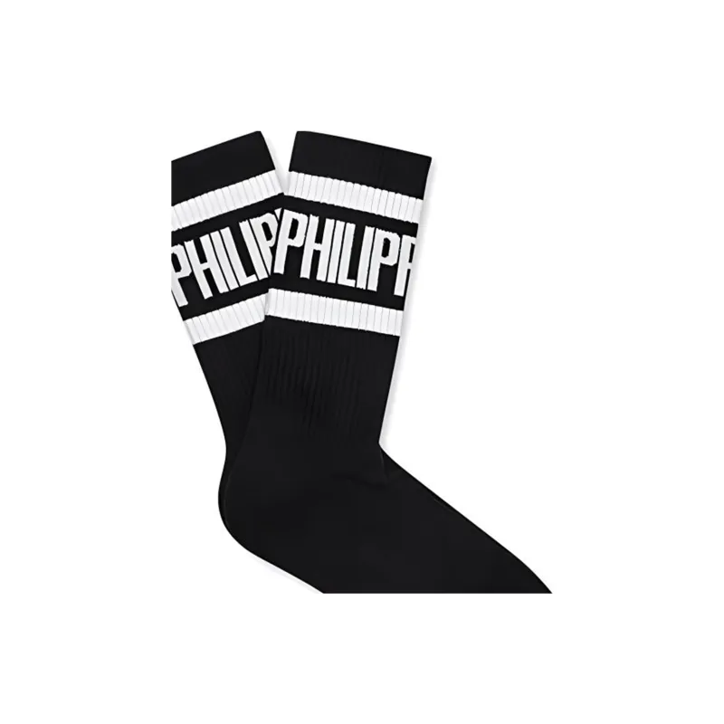 PHILIPP PLEIN FW22 Mid-Calf Socks Unisex 1 Pack Black-5