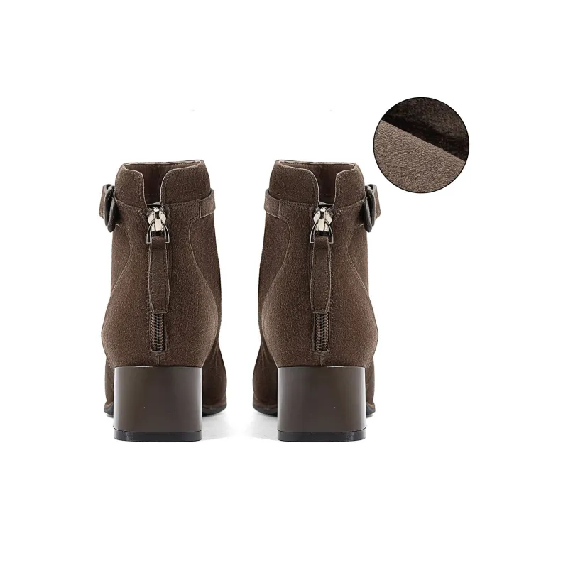 COMELY Ankle Boots Women's Dark Brown/Black/Ecru-9