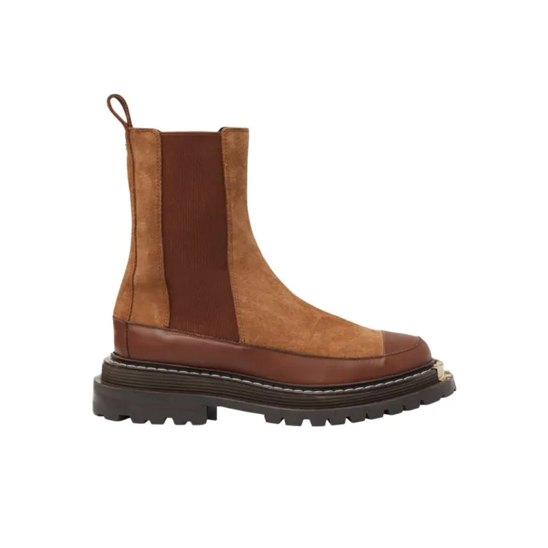 Sandro Short Chelsea Boots Women's Camel Brown-1