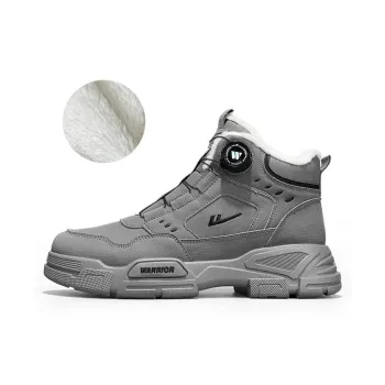 Warrior Short Mid Calf Martin Boot Unisex Gray