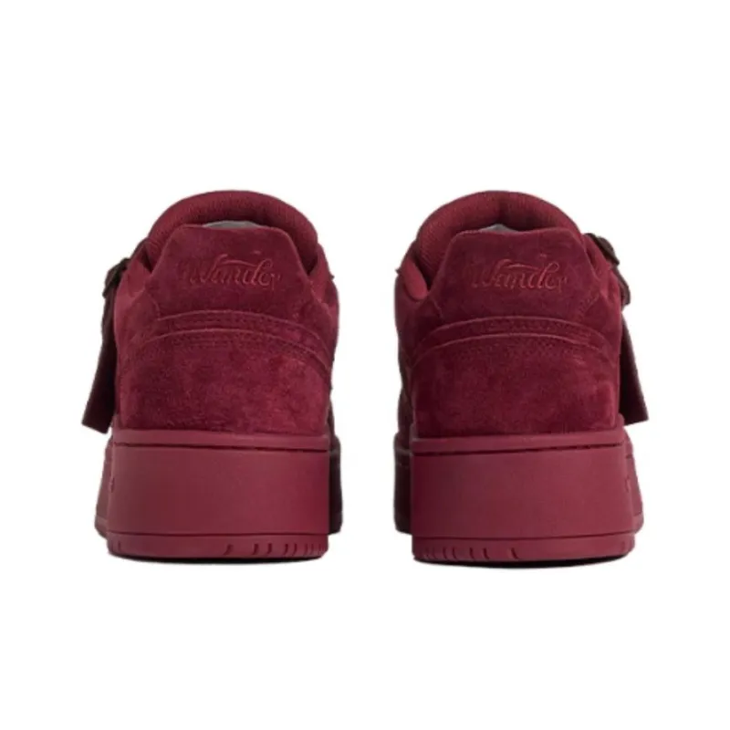 WANDER AROUND Thermal Slip Resistant Height Increasing Low Top Skateboard Shoes Women's Ancora Red-3