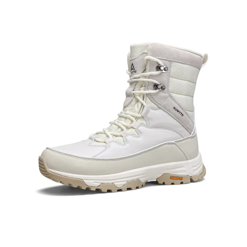 HUMTTO Slip Resistant Cushioning Warm Wear Resistant Crew Snow Boots Women's Ecru-1