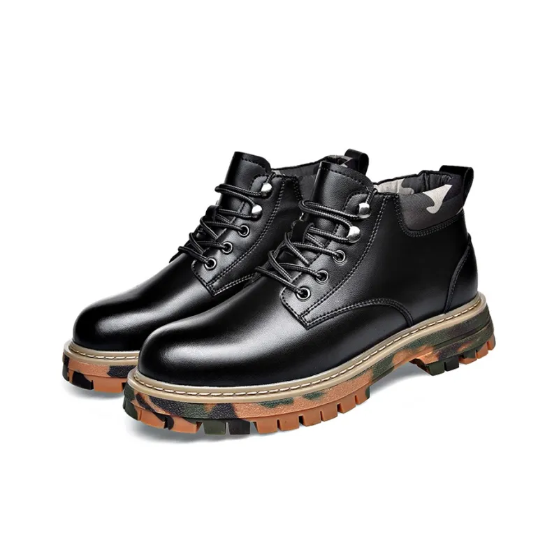 YEDANI Ankle Boots Men Black, Yellow-2
