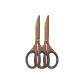 [2 Pairs]Curved Titanium-Coated Scissors/Ergonomic/Rust-and Stain-Resistant