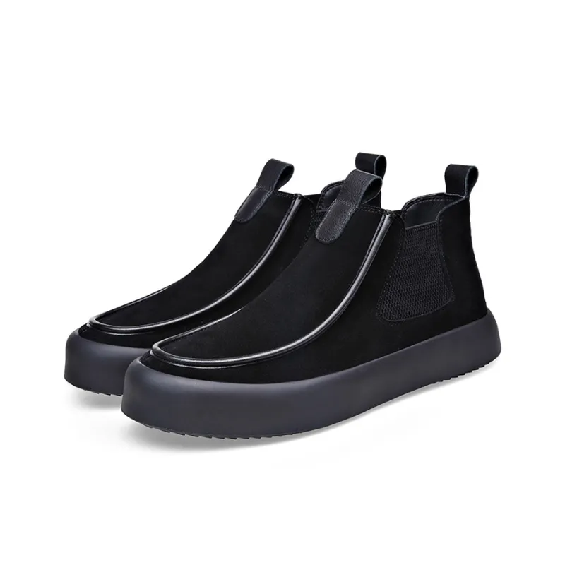 YEDANI Short Chelsea Boots Men's Black-2