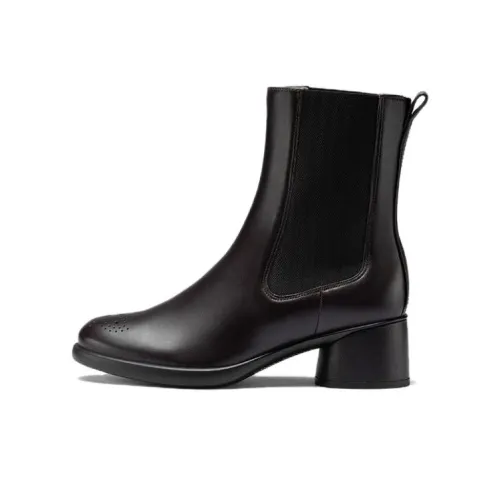 Ecco Short Chelsea Boots 5cm Women's Coffee