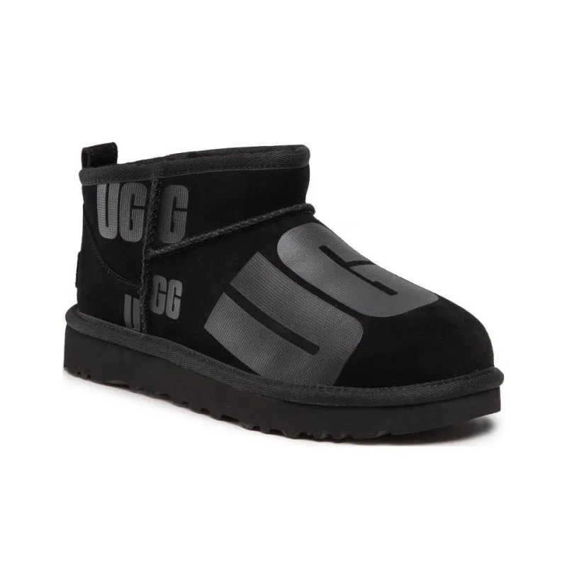 UGG Classic Mini Scatter Graphic 'Black' Women's-1