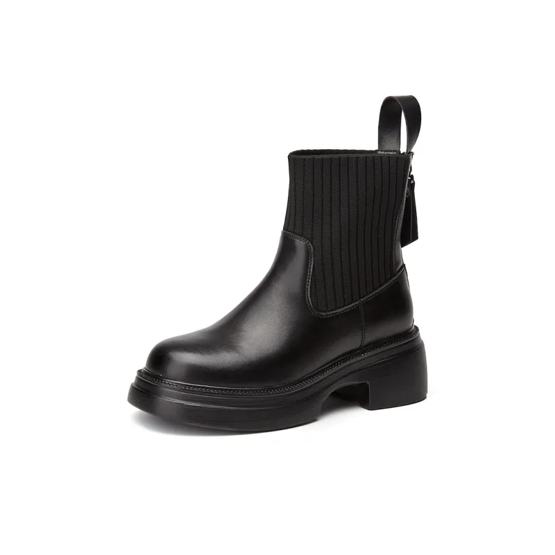 DAPHNE Ankle Boots Women's Black/Beige-1