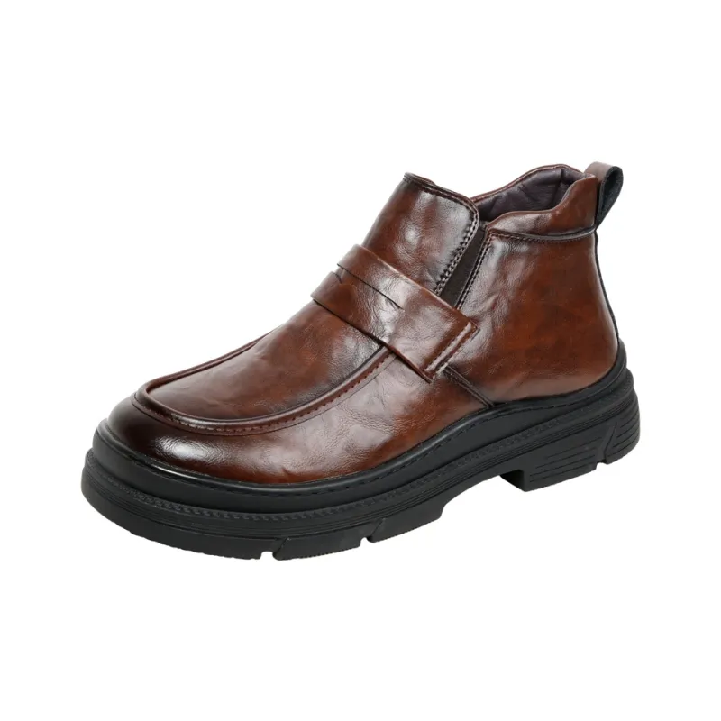 Wit Ankle Boots Men Black-4
