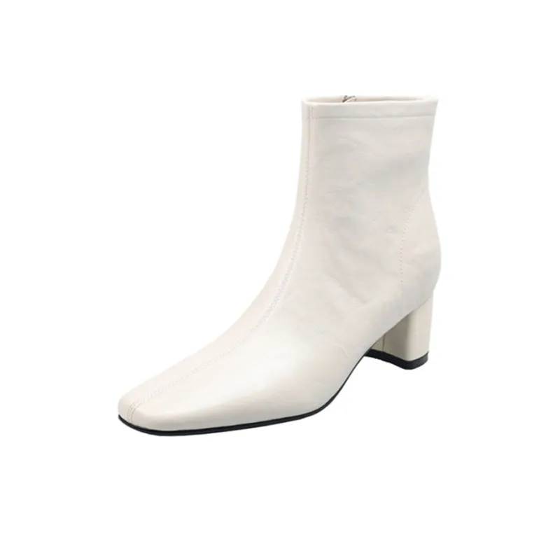 Echo&yolo Ankle Boots Women's Black/Ecru/Brown-3