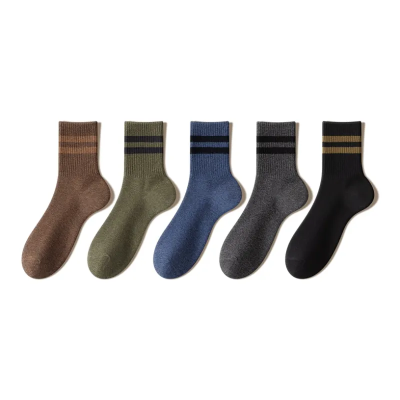 YINSHILIANGPIN Mid Calf Socks Men's 5 Pack-5