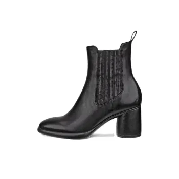 Ecco Sculpture Luxury Style 55 Short Chelsea Boots Women's Black