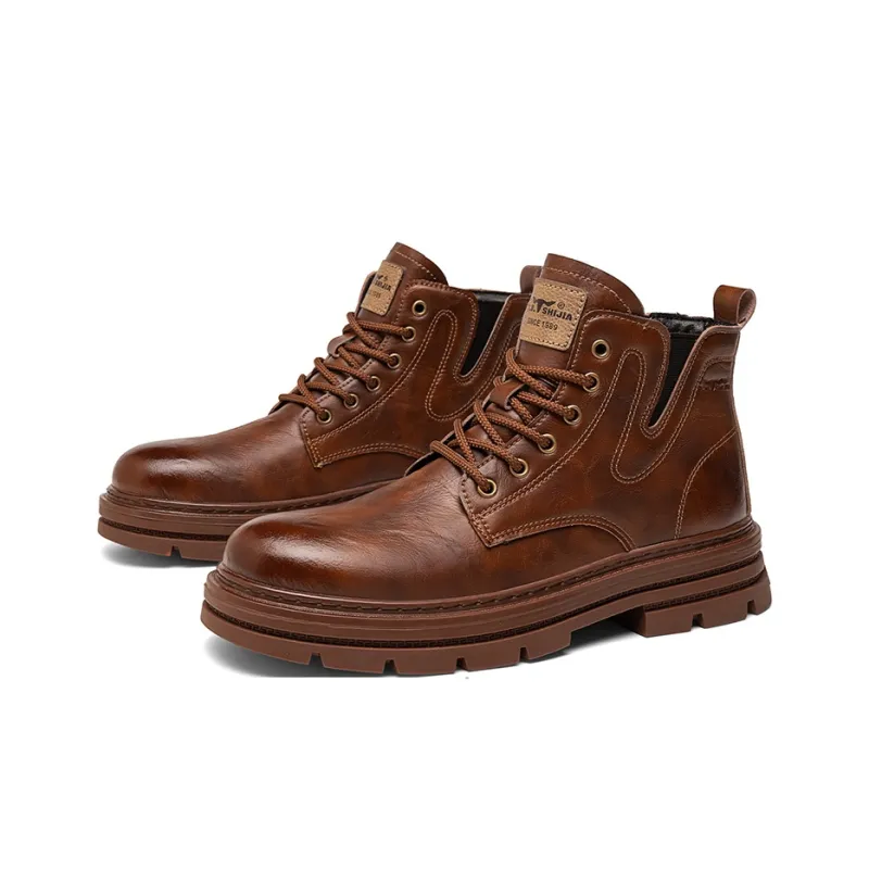 G.N.SHIJIA Ankle Boots 5cm Men's-8