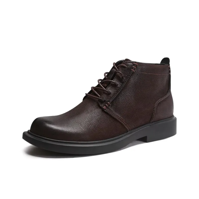 Voguhomme Ankle Boots Men Brown-1