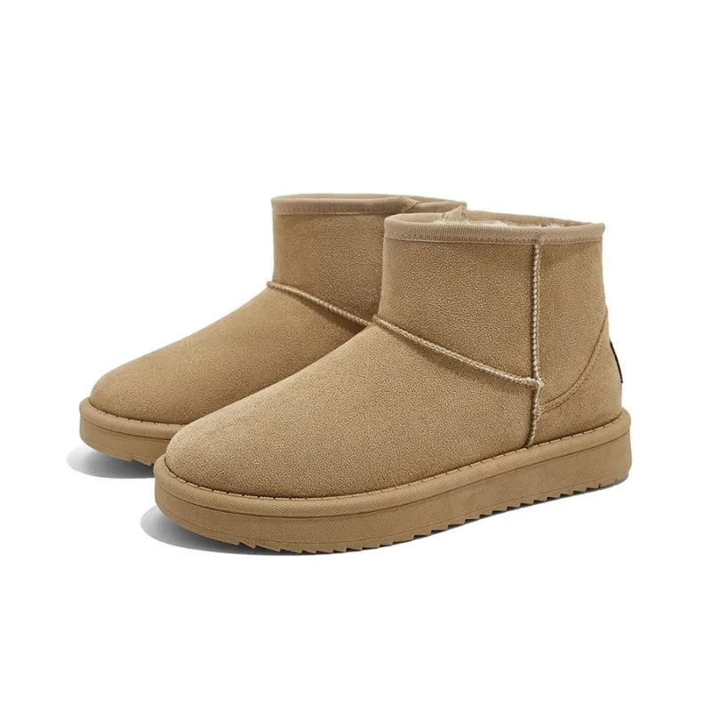 RENBEN Warm Slip-Resistant Short Snow Boots Women's Khaki-2