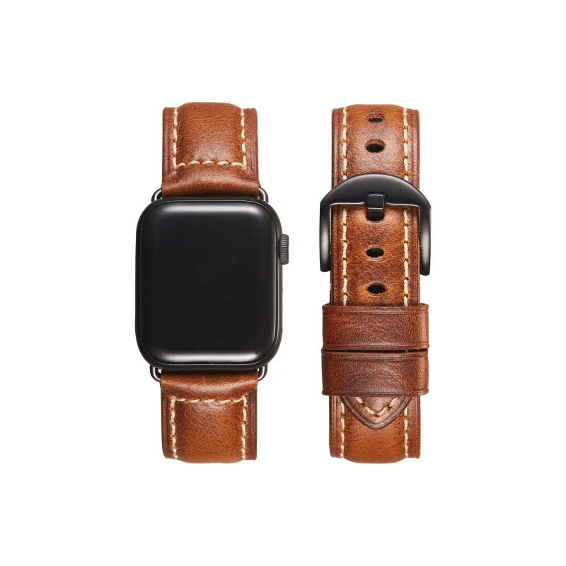 MSSM Apple Compatibility Watch Band 49mm Cowhide Leather Material-4