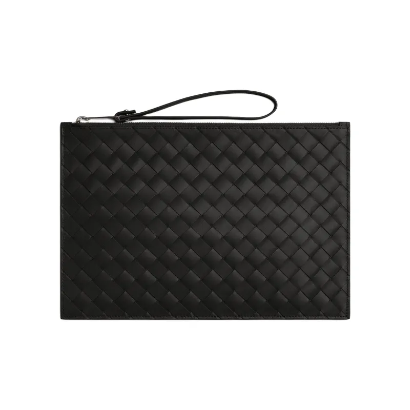 Bottega Veneta Pouch Large Intrecciato Black-1