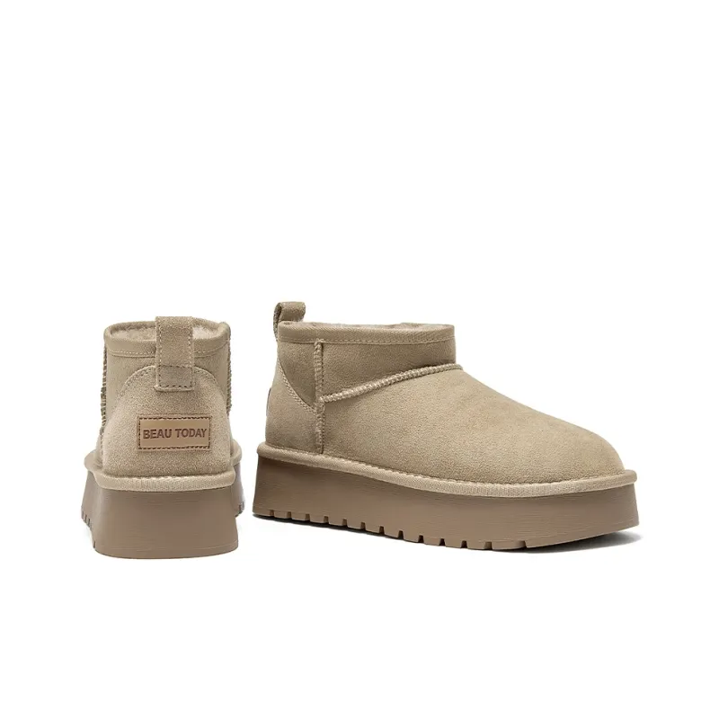 Beau Today Snow Boots Women's Camel/Black/Apricot-15