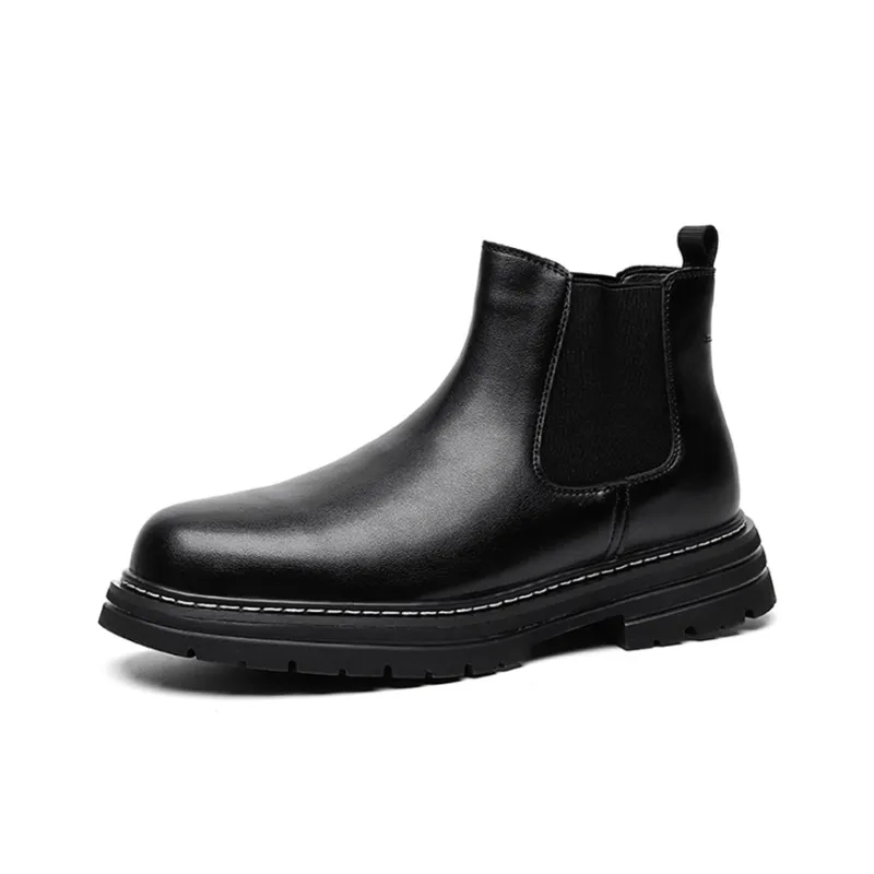 GZZ Short Chelsea Boots Men's Black-1