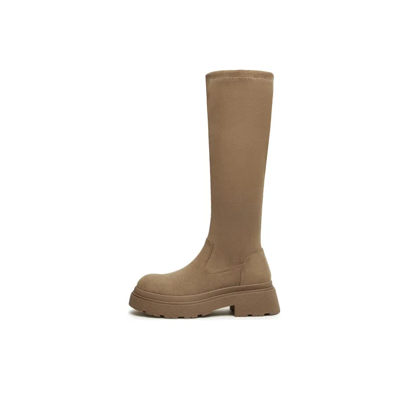 Teenmix Knee high Boots Women's Solid Color-15