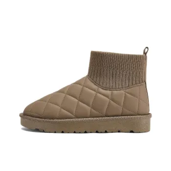 Warrior Warm Height Increasing Short Mid Calf Snow Boots Women's Brown