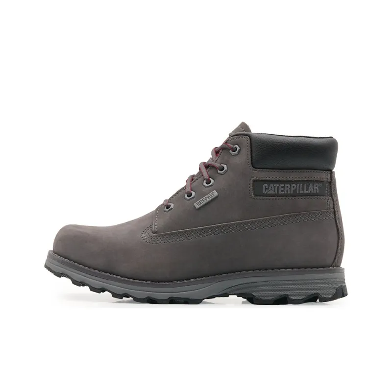 CAT Slip Resistant Ankle Length Outdoor Boots Men's Gray-0