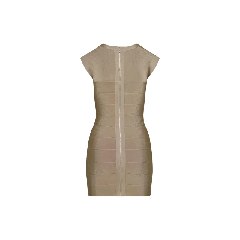 ARITZIA FW24 Ten Flicker Dress Short-Sleeved Dresses Women's Fluent Taupe/Taupe-1