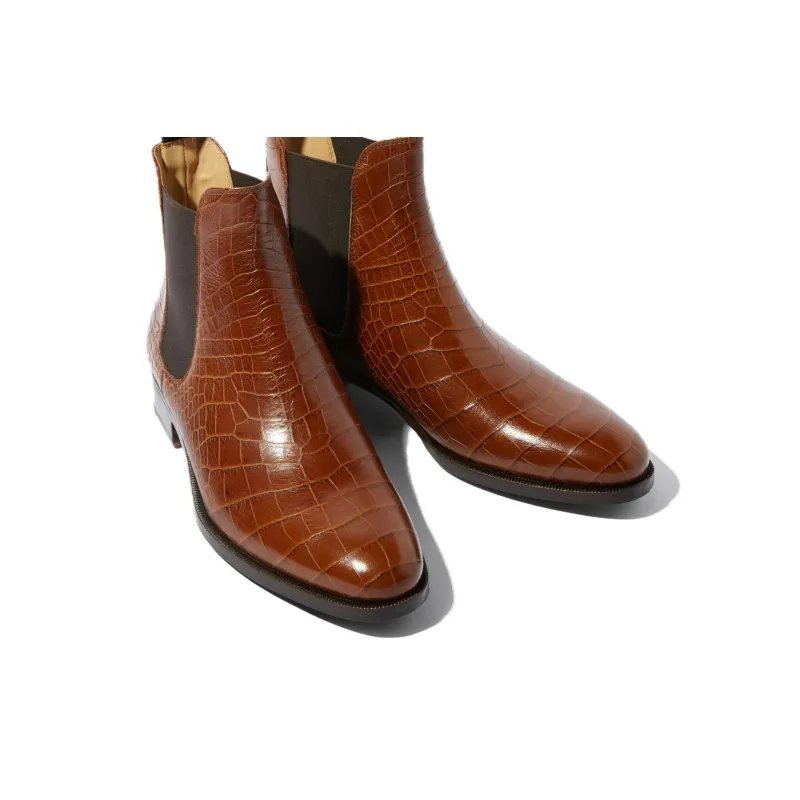 SCAROSSO Giancarlo Crocodile-embossed Boots-2