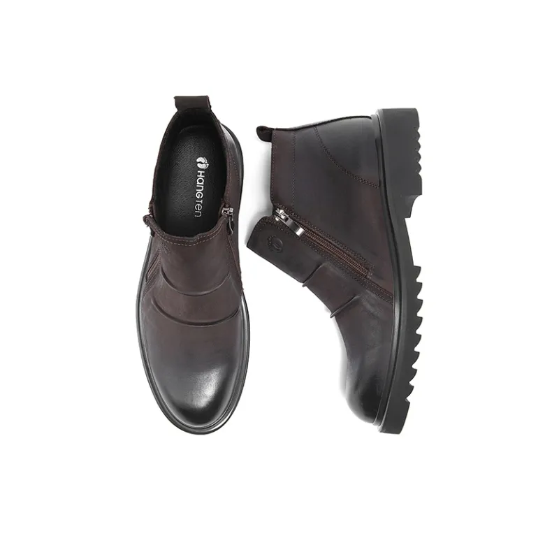 HANG TEN Ankle Boots Men Sub Chan Black/Cambridge Brown-11