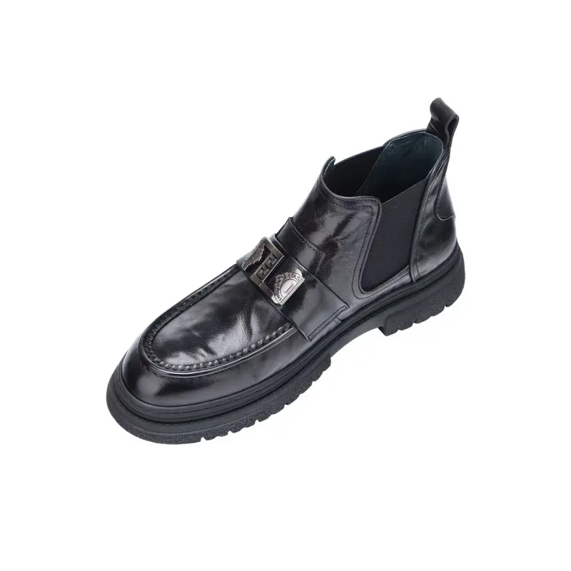 Mo Xu Short Chelsea Boots Men's Black-6