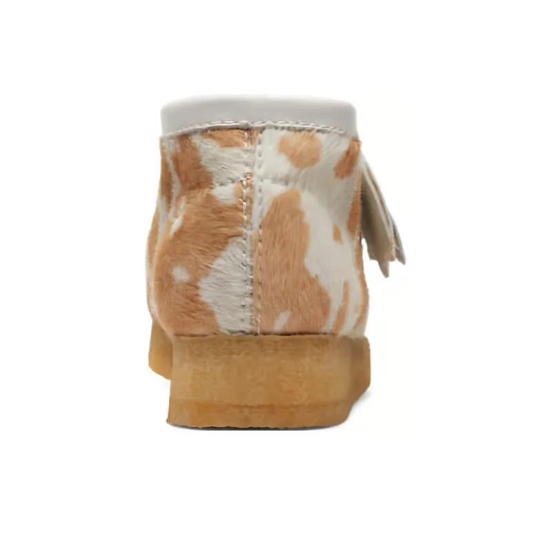 Clarks Originals Wallabee Boot Tan Cow Print Women's-2