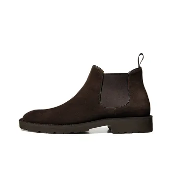 THOM WILLS Short Chelsea Boots Men's Dark Coffee