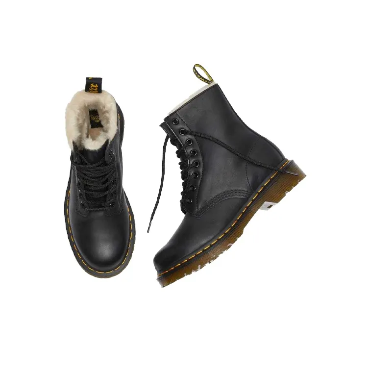 Dr. Martens 1460 Serena Faux Shearling lined Combat Boots Women's-3