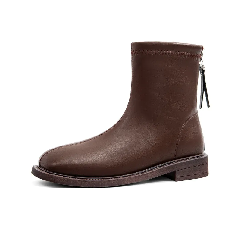 OMS Ankle Boots Women's Black/Brown-6