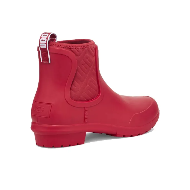 UGG Chevonne Short Chelsea Boots Women's Red-2