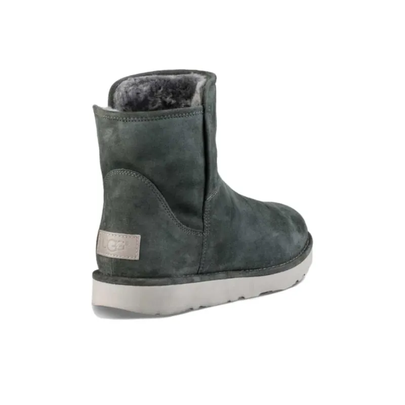 UGG Abre Suede Water-Resistant Short Snow Boots Women's Green-2
