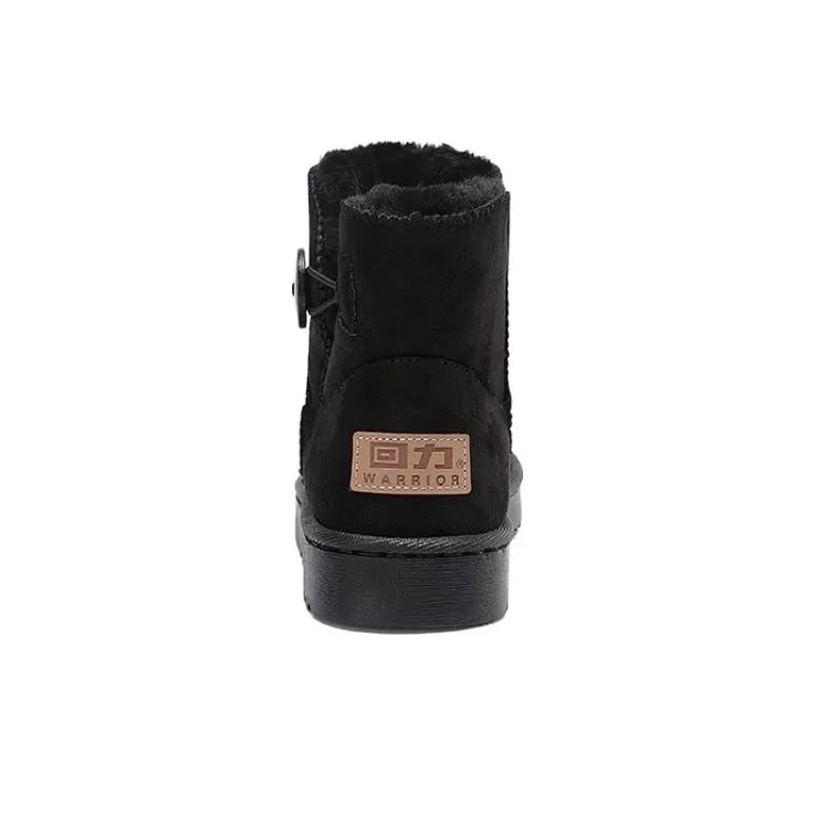 Warrior Short Mid Calf Snow Boots Women's Black-3