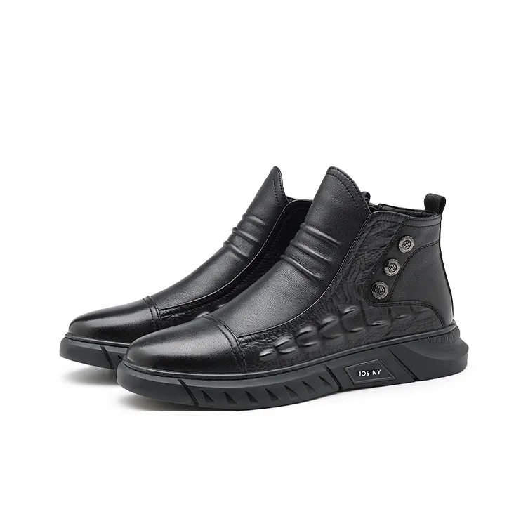 JOSINY Ankle Boots Men Black-2