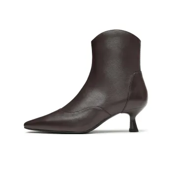 Joypeace First Ankle Boots Women's Apricot/Burgundy