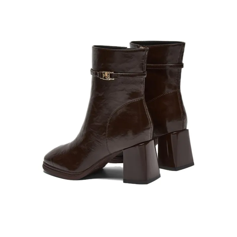 BASTO Ankle Boots Women's Black/Burgundy/Brown/Beige-7
