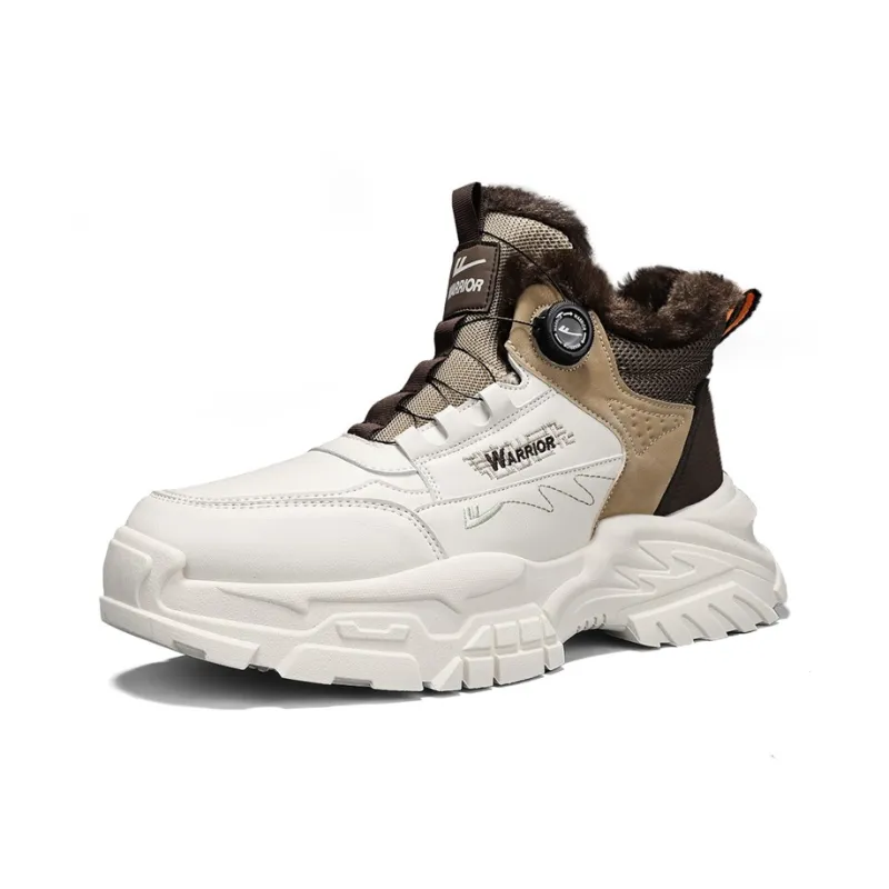 Warrior Ankle Length Martin Boot Men's Beige Khaki Brown-2