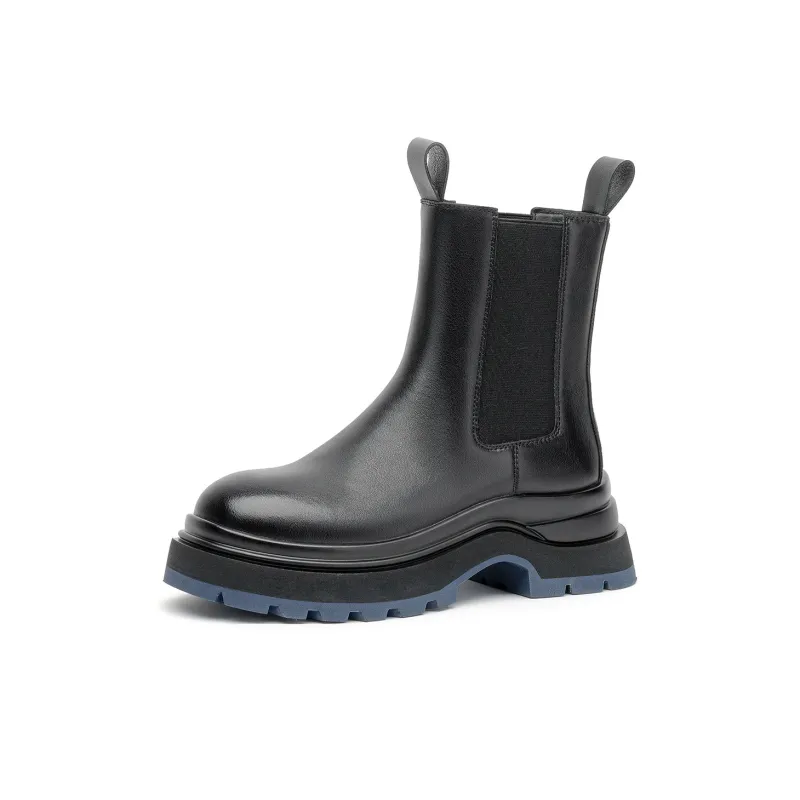 GEMEIQ Chelsea Boots Women's Black Red/Black Blue-5