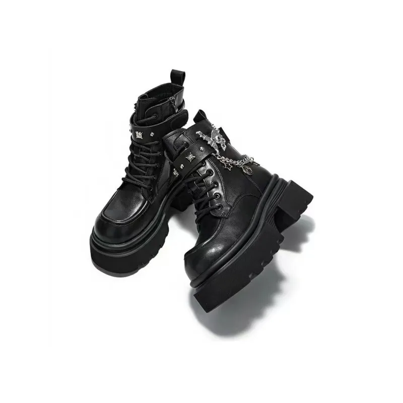 SHUMO Short Martin Boot 5.5CM Women's-8