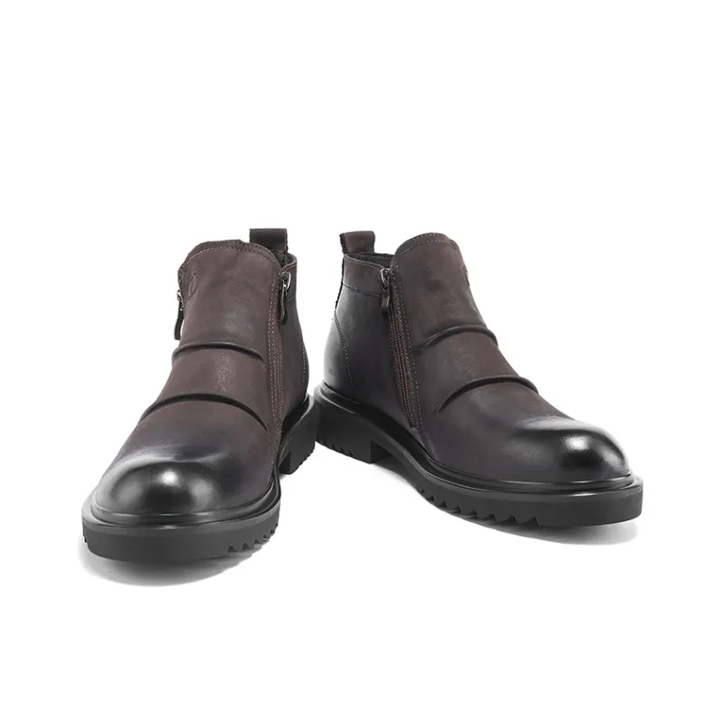 HANG TEN Ankle Boots Men Sub Chan Black/Cambridge Brown-8