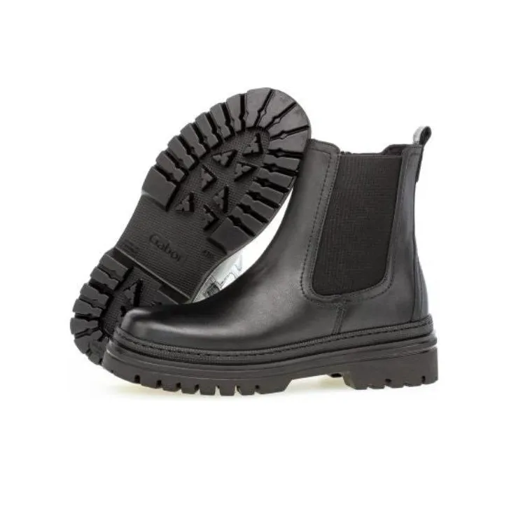 Gabor Crew Chelsea Boots Women's Black-5