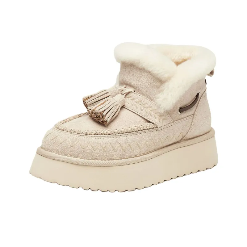 Staccato Snowy Top Cedar Warm Short Snow Boots Women's-2